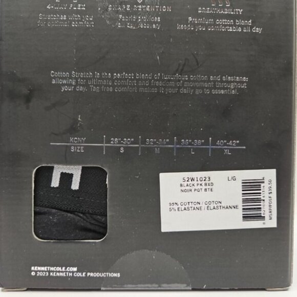 Kenneth Cole Boxer Briefs Size Large Set of Three (3) Stretch Cotton NIB 52W1023 - Picture 4 of 15